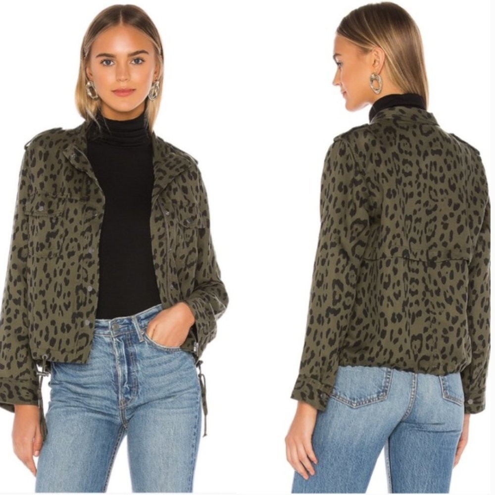 Rails Collins Green Leopard Print Jacket Size Small NWT